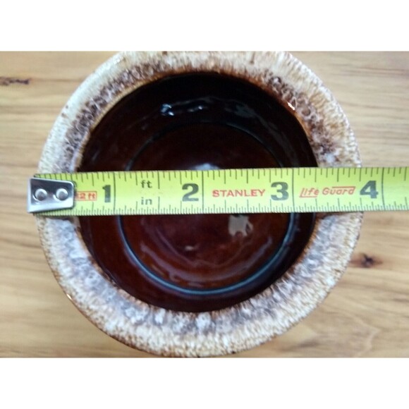 Vintage Hull Pottery Oven Proof Brown Drip Sugar Bowl No Lid Replacement - Picture 9 of 9